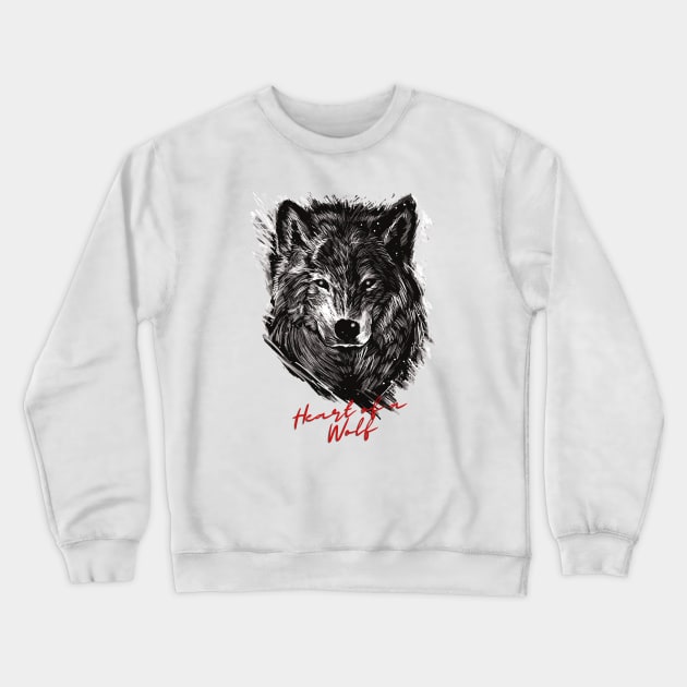 Heart of a wolf Crewneck Sweatshirt by ProWaterShop
